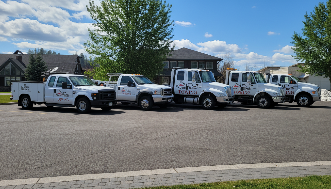 North Idaho Towing tow truck fleet in Sandpoint, Idaho